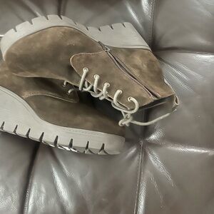 Diba Dark Brown Lace-Up Boots